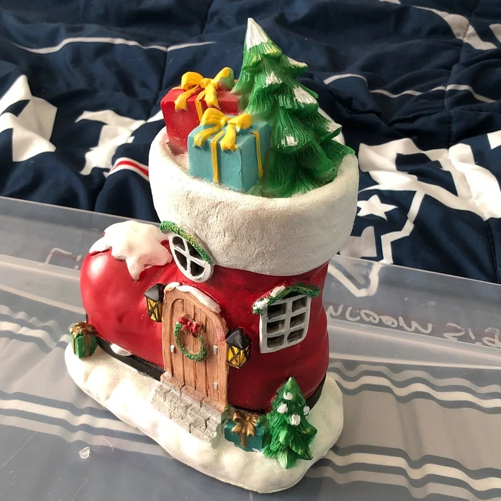 Festive Christmas Boot Holiday Decor with Presents
